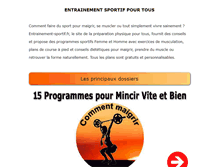 Tablet Screenshot of entrainement-sportif.fr